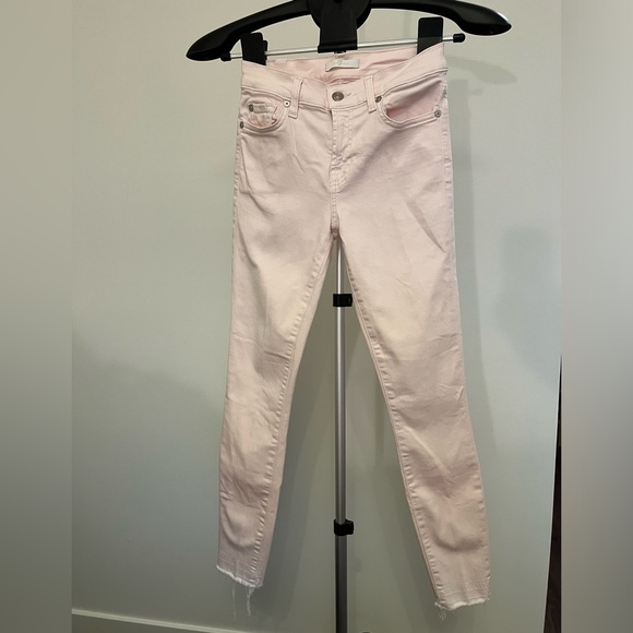 7 For All Mankind Pink Ankle Skinny Jeans - Picture 11 of 13